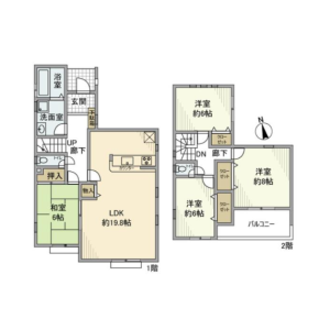 4LDK House in おおたかの森南 - Nagareyama-shi Floorplan