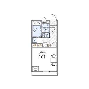 1K Apartment in Minamikaneden - Suita-shi Floorplan