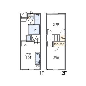 2DK Apartment in Matsuoka - Fuji-shi Floorplan