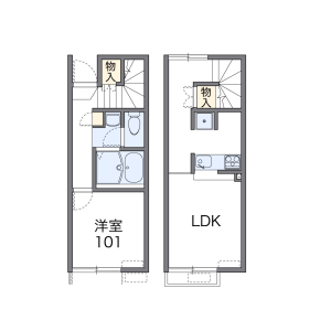 1LDK Apartment in Haraichi - Ageo-shi Floorplan