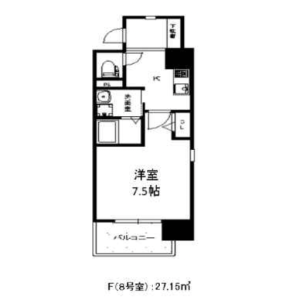1K Mansion in Ogimachi - Osaka-shi Kita-ku Floorplan