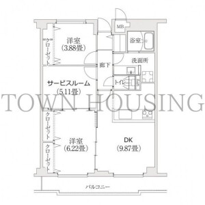 2SDK Mansion in Nakacho - Meguro-ku Floorplan