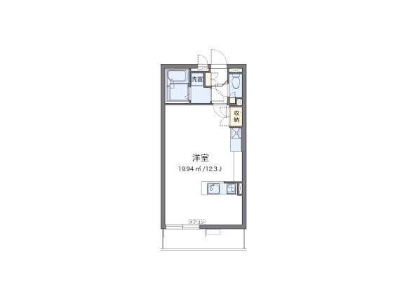 1R Apartment to Rent in Osaka-shi Nishiyodogawa-ku Floorplan