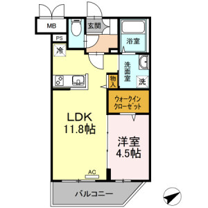 1LDK Mansion in Onishi - Nago-shi Floorplan