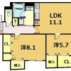 2LDKマンション - 台東区賃貸 間取り