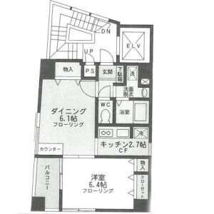 1LDK Mansion in Sendagi - Bunkyo-ku Floorplan