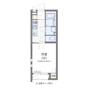 1K Apartment in Bunkyo - Mito-shi Floorplan