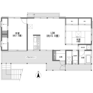 2LDK House in Kitayama(sonota) - Chino-shi Floorplan