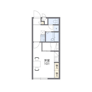 1K Apartment in Daimoncho nonohama - Fukuyama-shi Floorplan