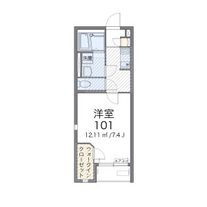 1K Apartment in Kashiwaimachi - Ichikawa-shi Floorplan