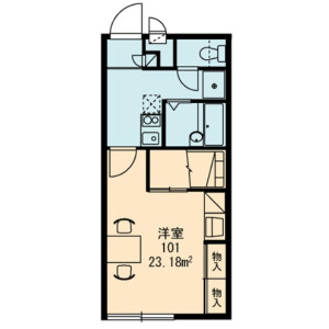1K Apartment in Higashiodakano - Toyohashi-shi Floorplan