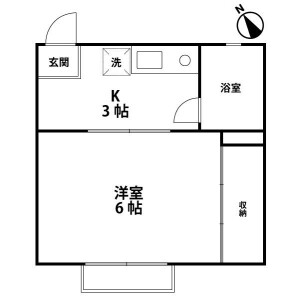 1K Apartment in Nishifuna - Funabashi-shi Floorplan