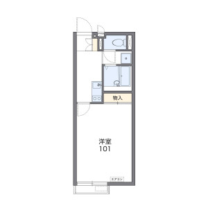 平塚市北金目-1K公寓 房屋格局
