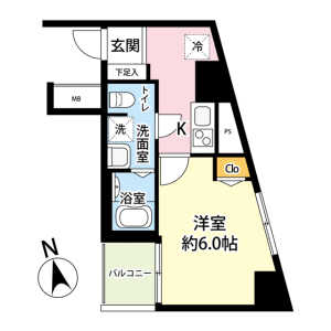 1K Mansion in Senju - Adachi-ku Floorplan