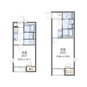 1K Apartment in Kamiikebukuro - Toshima-ku Floorplan