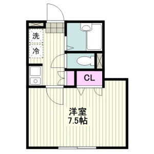 1K Apartment in Shitte - Yokohama-shi Tsurumi-ku Floorplan