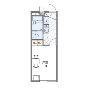 1K Apartment in Honcho - Shiki-shi Floorplan