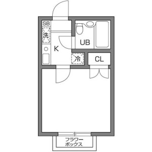 調布市佐須町-1K公寓 楼层布局