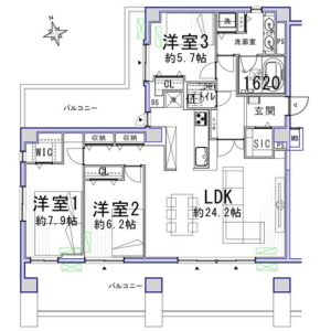 3LDK Mansion in Yoyogi - Shibuya-ku Floorplan