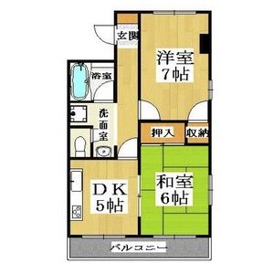 2DK Mansion in Saiin takadacho - Kyoto-shi Ukyo-ku Floorplan