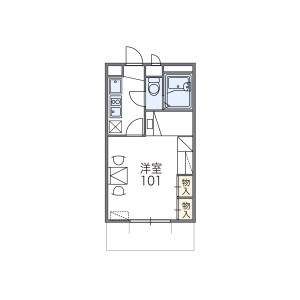 1K Mansion in Tono - Joyo-shi Floorplan