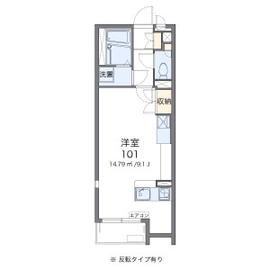 福冈市早良区田村-1R公寓 房屋布局