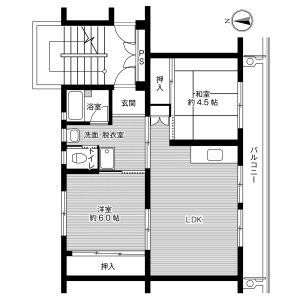2LDK Mansion in Nadoka - Ryugasaki-shi Floorplan