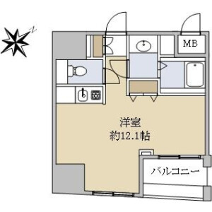 1R {building type} in Ginza - Chuo-ku Floorplan
