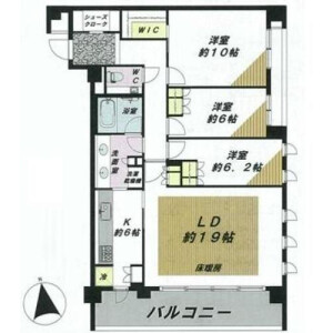 3LDK Mansion in Azabumamianacho - Minato-ku Floorplan