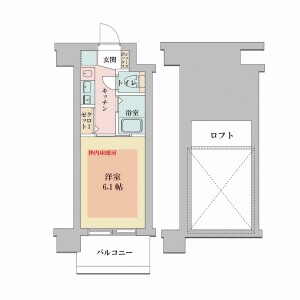 1K {building type} in Nishinakajima - Osaka-shi Yodogawa-ku Floorplan