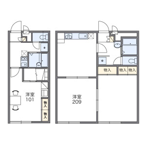 2DK Apartment in Yamazaki - Noda-shi Floorplan