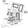 1Kアパート - 京都市北区賃貸 配置図