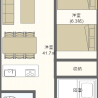 1LDK Apartment to Rent in Okinawa-shi Floorplan