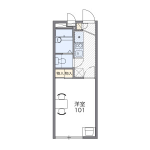1K Apartment in Nagaoka - Fukuoka-shi Minami-ku Floorplan