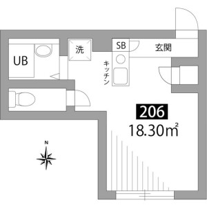 1R Mansion in Sakuragaoka - Tama-shi Floorplan