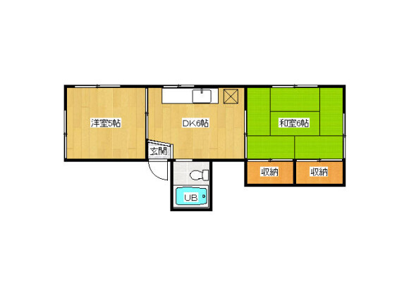 2DK Apartment to Rent in Shibuya-ku Floorplan