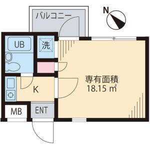 1K Mansion in Nakameguro - Meguro-ku Floorplan