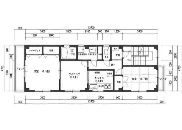 2DK Apartment to Rent in Nakano-ku Floorplan