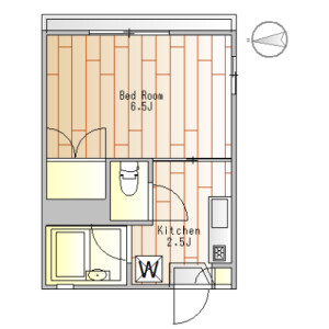 1K Apartment in Gohongi - Meguro-ku Floorplan
