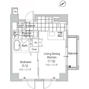 1LDK Mansion in Ebisu - Shibuya-ku Floorplan