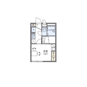 1K Apartment in Naniwacho - Chiba-shi Hanamigawa-ku Floorplan