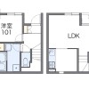 1LDK Apartment to Rent in Higashikurume-shi Floorplan