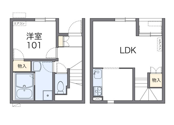 1LDK Apartment to Rent in Higashikurume-shi Floorplan
