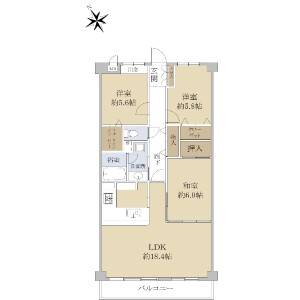 3LDK {building type} in Kyodo - Setagaya-ku Floorplan