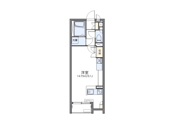 1R Apartment to Rent in Kofu-shi Floorplan
