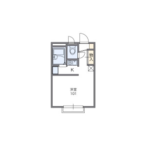 1K Apartment in Nishiishikiricho - Higashiosaka-shi Floorplan