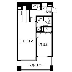 1LDK Mansion in Mitejima - Osaka-shi Nishiyodogawa-ku Floorplan