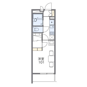 1K Mansion in Kisshoin nishinochayacho - Kyoto-shi Minami-ku Floorplan