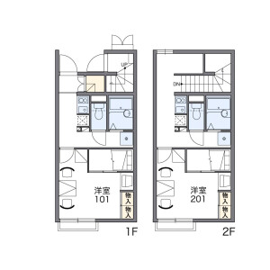 1K Apartment in Kobayashi - Mobara-shi Floorplan