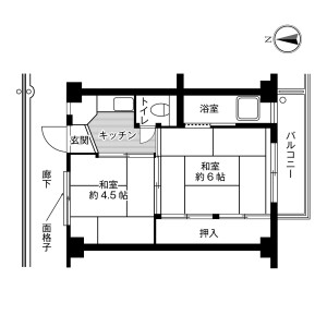 2K Mansion in Fukishimamachi - Tokai-shi Floorplan